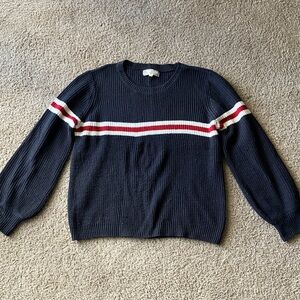 Pink Rose Navy Sweater